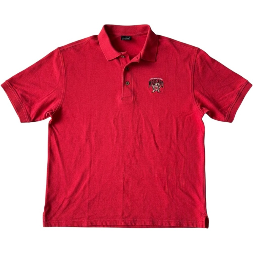 Antigua University Maryland Terrapins Embroidered Logo Vintage Polo Shirt XL